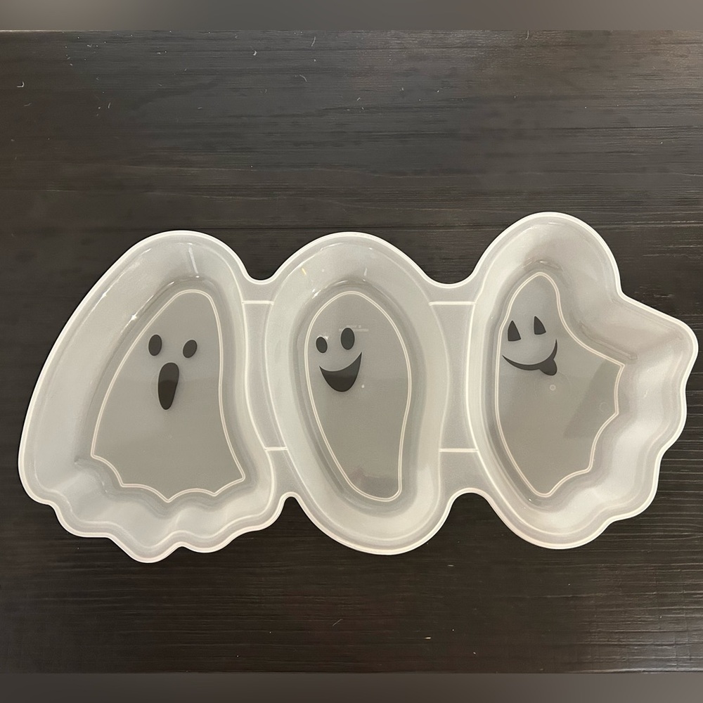 Ghost Shaped White Serving Tray